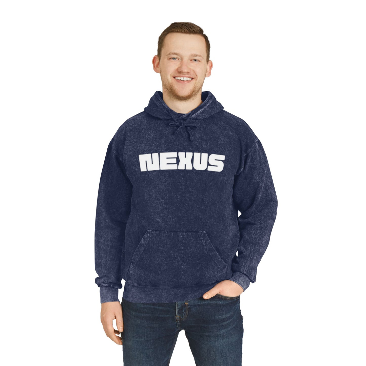 Nexus Unisex Mineral Wash Hoodie - Trendy Comfort Wear for Casual Style