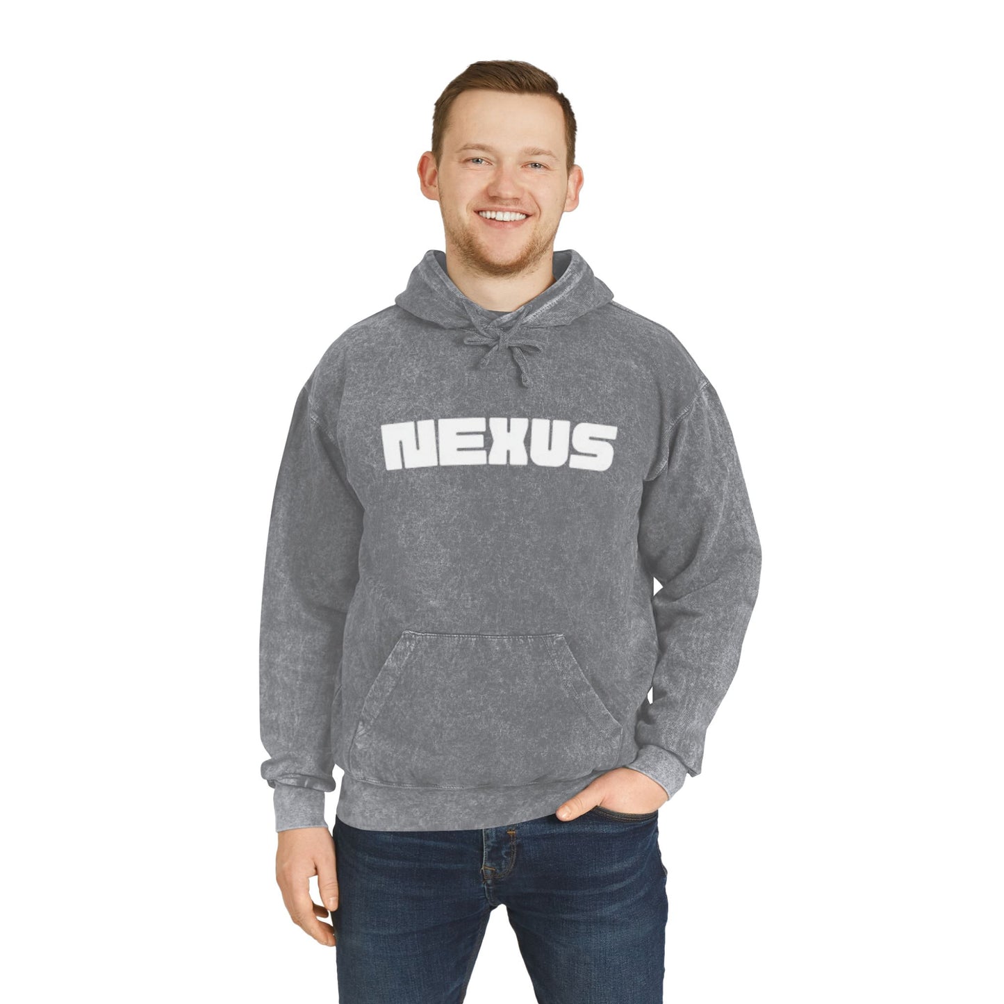 Nexus Unisex Mineral Wash Hoodie - Trendy Comfort Wear for Casual Style