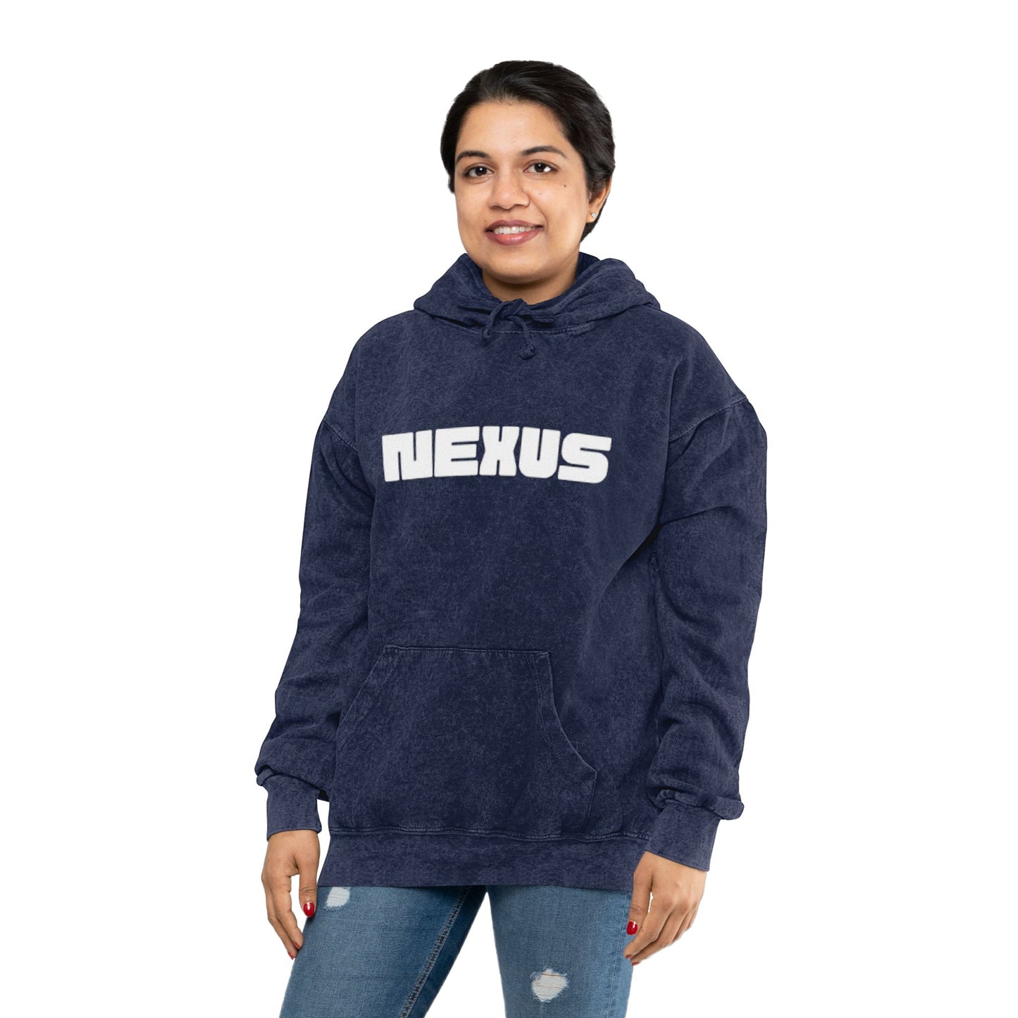 Nexus Unisex Mineral Wash Hoodie - Trendy Comfort Wear for Casual Style