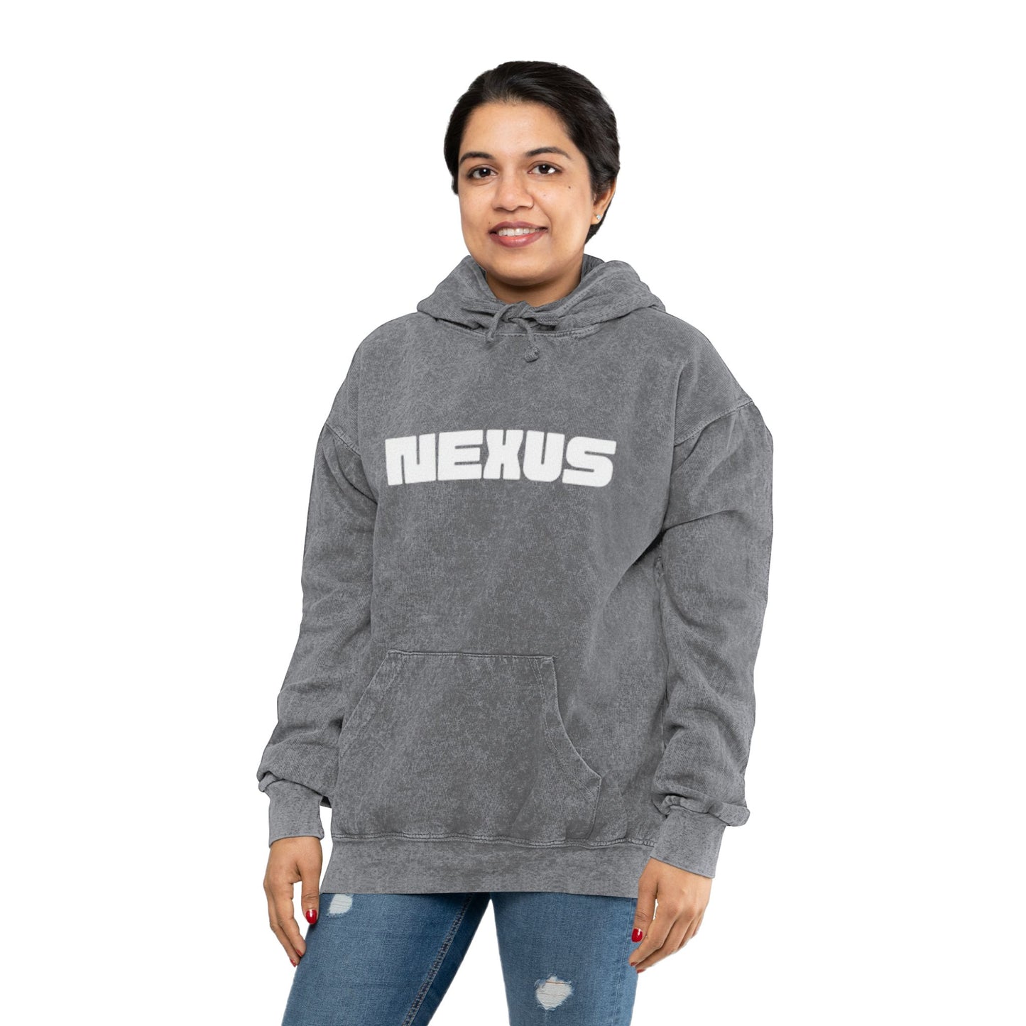 Nexus Unisex Mineral Wash Hoodie - Trendy Comfort Wear for Casual Style