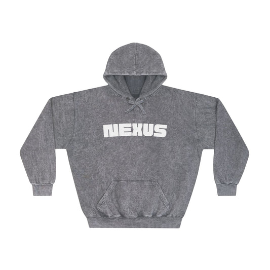 Nexus Unisex Mineral Wash Hoodie - Trendy Comfort Wear for Casual Style